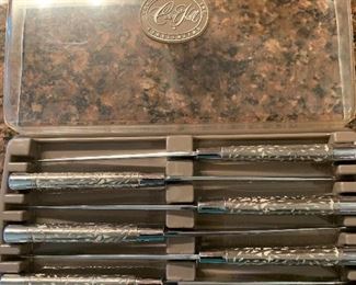 Mid Century steel steak knives