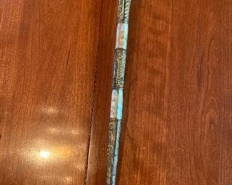 Victorian umbrella or cane handle, mother of pearl