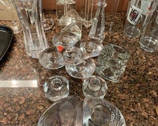 Crystal candleholders