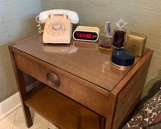 Mid Century bedside table, mahogany