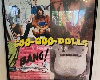 Go-Go-Dolls signed framed poster