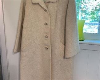 Vintage white wool coat