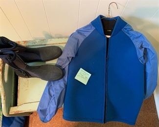 Water proof water ski jacket and shoes