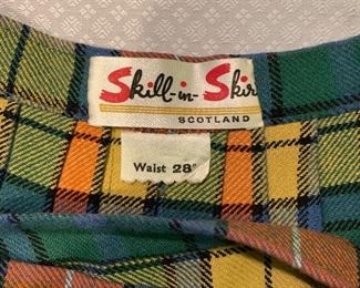 Skill-in-Skirt Scottish kilt, 28 waist