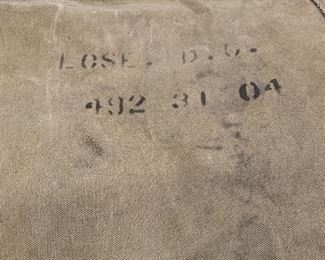 Navy canvas duffel bag