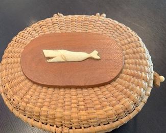 Nantucket whale basket purse