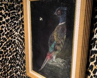 Pheasant on velvet