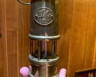 Welsh miners lamp, brass Wales