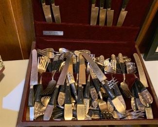 Brass cutlery -do not use, not food safe