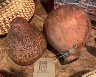 Gourds: Left, Peru; right Native American