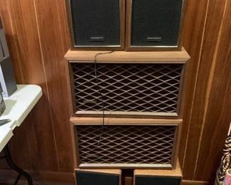 3 sets of vintage speakers -one set is Panasonic