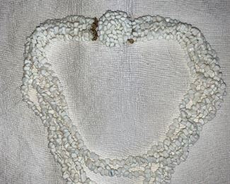 Vintage white bead necklace
