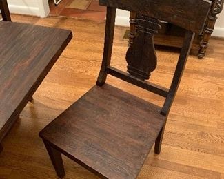 Farmhouse style chairs, set of eight with matching dining table
