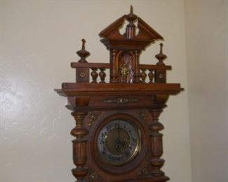 antique clock brass eights engraved clock weights