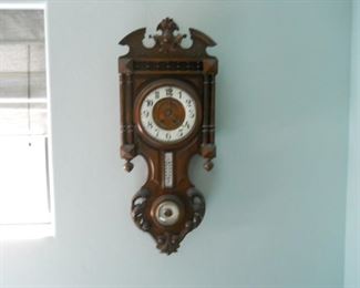 clock antique with weather