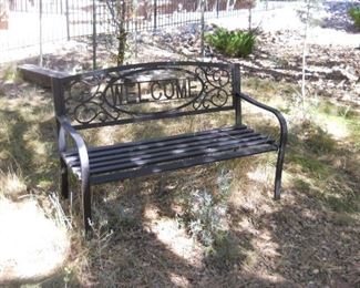 metal welcome park bench
