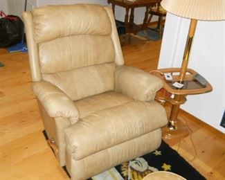sand color leather reclinning