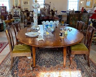 Large oval dining table