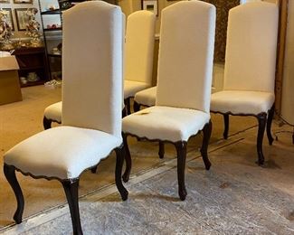 Set of Six Palecek upholstered dining chairs