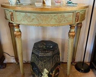 Gilded Demilune table