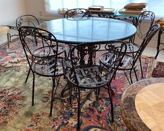 Wrought iron table & chairs