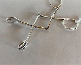 Sterling Scissor Tongs