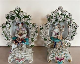 Pair Meissen Style Figures