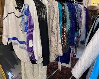 Formal Sequined & Beaded Dresses, Tops & Pants