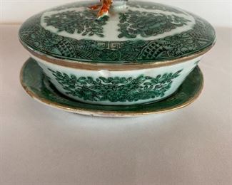 Green Fitzhugh Miniature Tureen