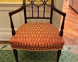 One of six period Regency dining chairs signed with makers mark "G. Wills"