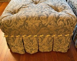 Pair upholstered ottomans