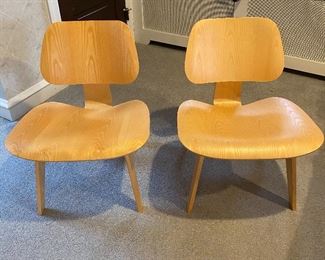 Modern Eames Herman Miller plywood chairs