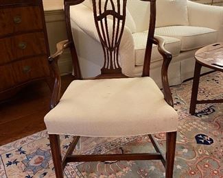 Mahogany shield back side chair