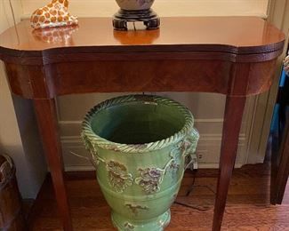 Antique mahogany flip top card table