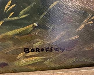 Oil painting, bunnies, Barofsky