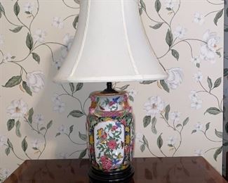 Asian style table lamp, one of two
