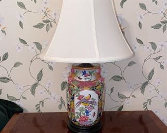 Asian style table lamp, one of two