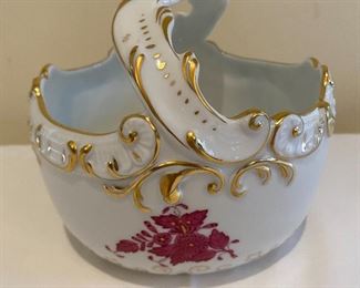 Herend porcelain basket