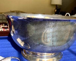 Large Sterling Paul Revere bowl