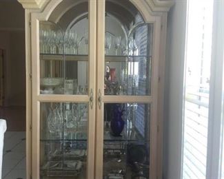 Lexington Hutch with Beveled Glass Doors, and 2 Drawers at bottom.