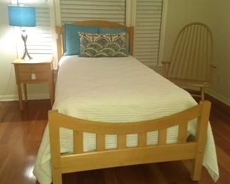 Ethan Allen Twin Bed with Sealy Posturepedic Mattress,