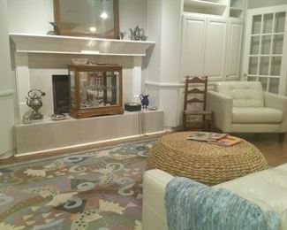 Large Framed Mirror on Mantle. Sterling Souvenir Spoons will be in the case located near the check out area.