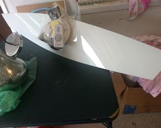 MinkaAire "Wing" Ceiling Fan by George Kovacs 
with orig. Manual & remote (mounting bracket, & cover)