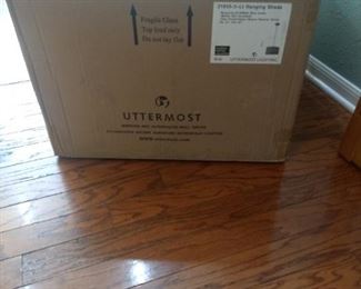 Uppermost Lighting Pendant Open weave Twine 22" wide x 12" tall