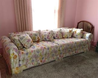 Floral couch.