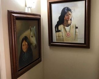 Native American paintings (signed)