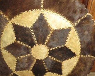 Vintage Rustic Handcrafted Cow Hide Patchwork Western Wall Décor 