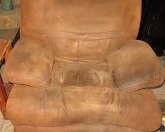 Camel Suede Recliner