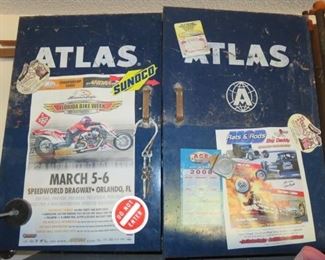 Vintage Metal Atlas Spark Plugs Cabinet