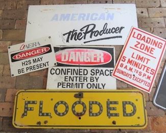 Assortment Metal Construction Signs